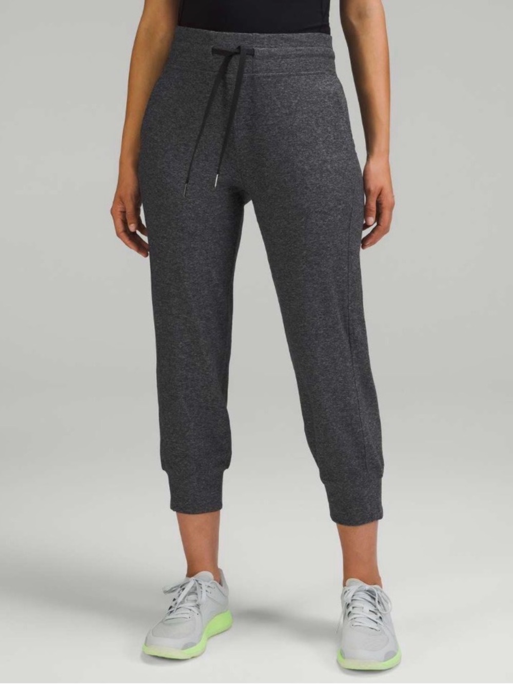 Lululemon Ready to Rulu High-Rise Cropped Joggers in Heathered Raceway Grey